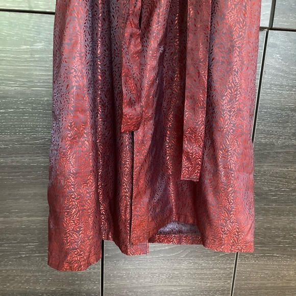 Vintage Long Silky Brocade Kimono Robe Size Medium - Picture 6 of 9